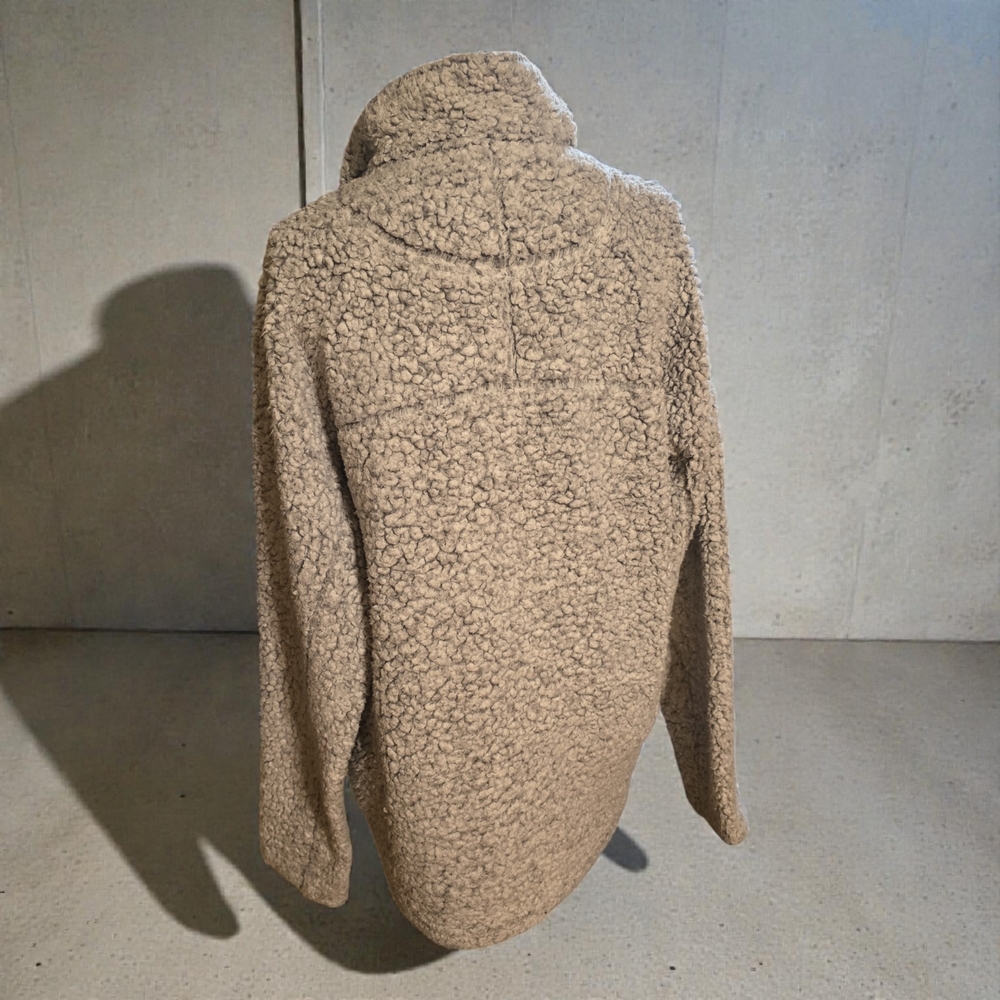 True Grit Women's Plush Sherpa Pullover - Gray - Picture 3 of 7
